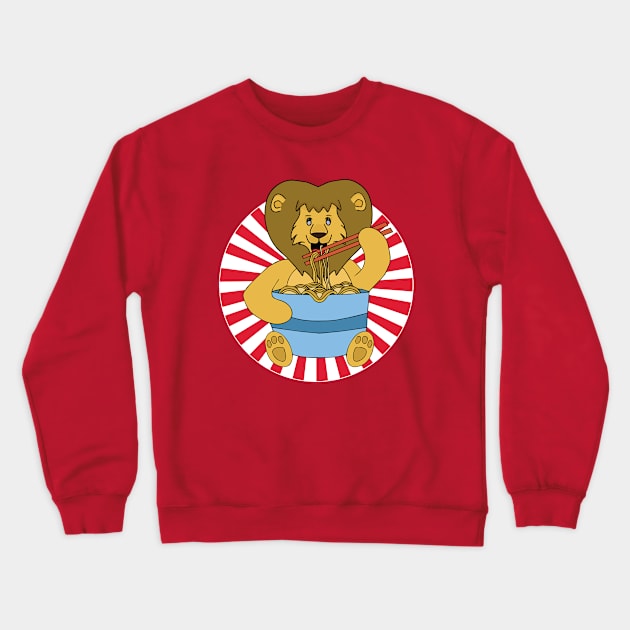 Lion Ramen Crewneck Sweatshirt by DiegoCarvalho